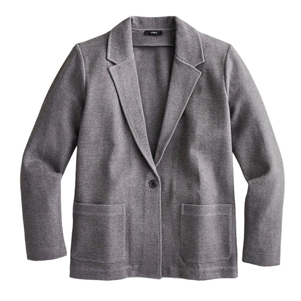 J. Crew - Knit Ponte Preppy Business Casual Boyfriend Blazer Sz M